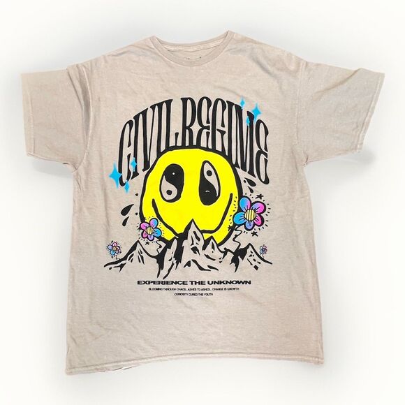 Civil Regime ‘Experience The Unknown’ Graphic Print Men T-Shirt Size Medium - Picture 1 of 4